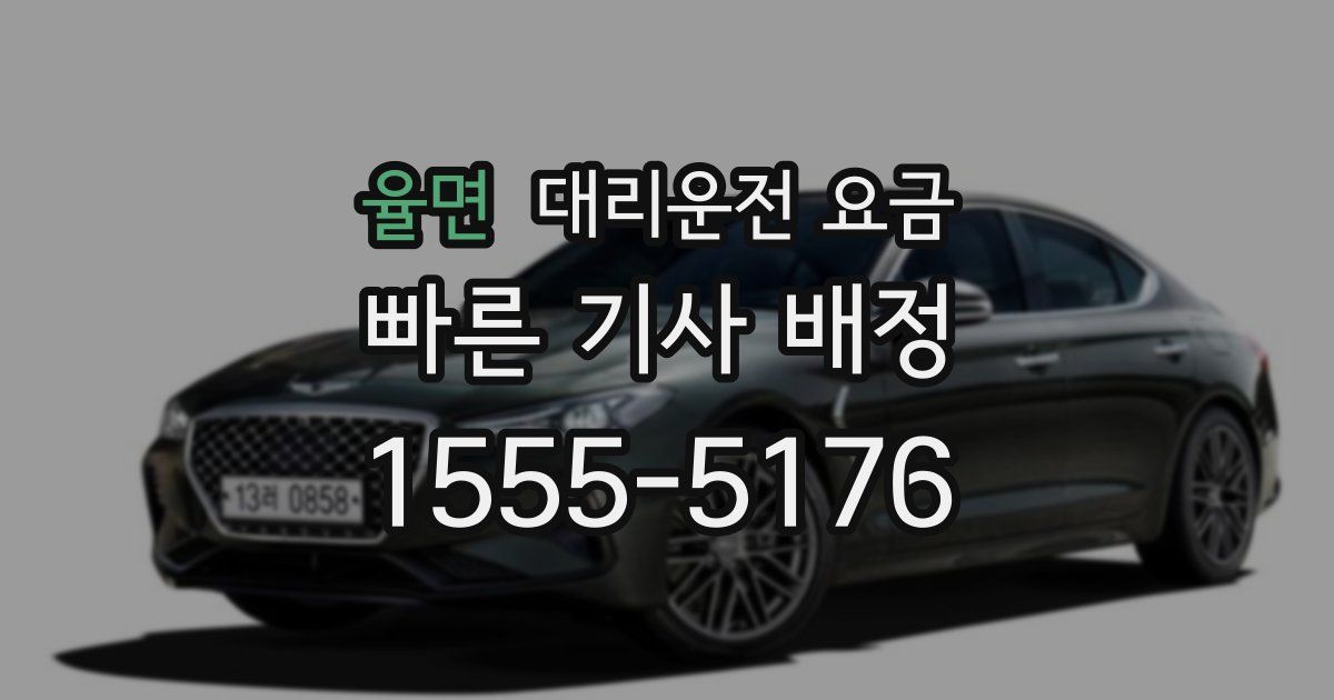 율면 대리운전 가격