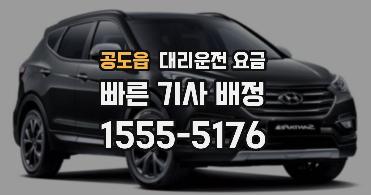 공도읍 대리운전 가격