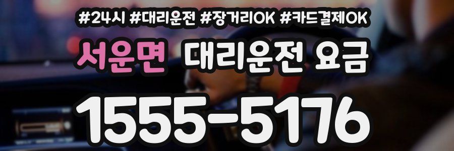 서운면 대리운전 요금