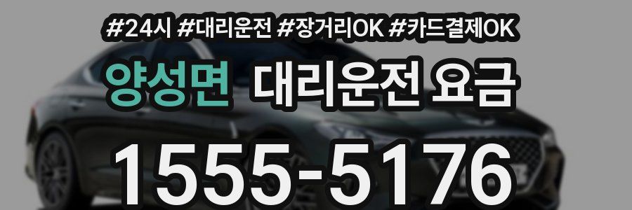 양성면 대리운전 요금