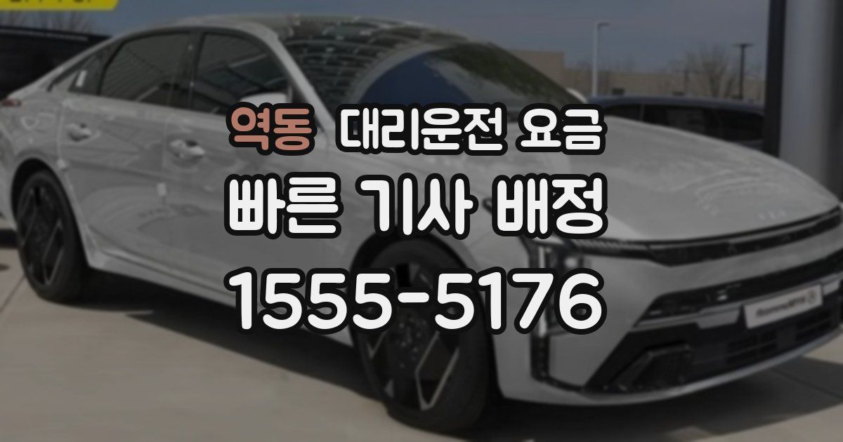 역동 대리운전 가격