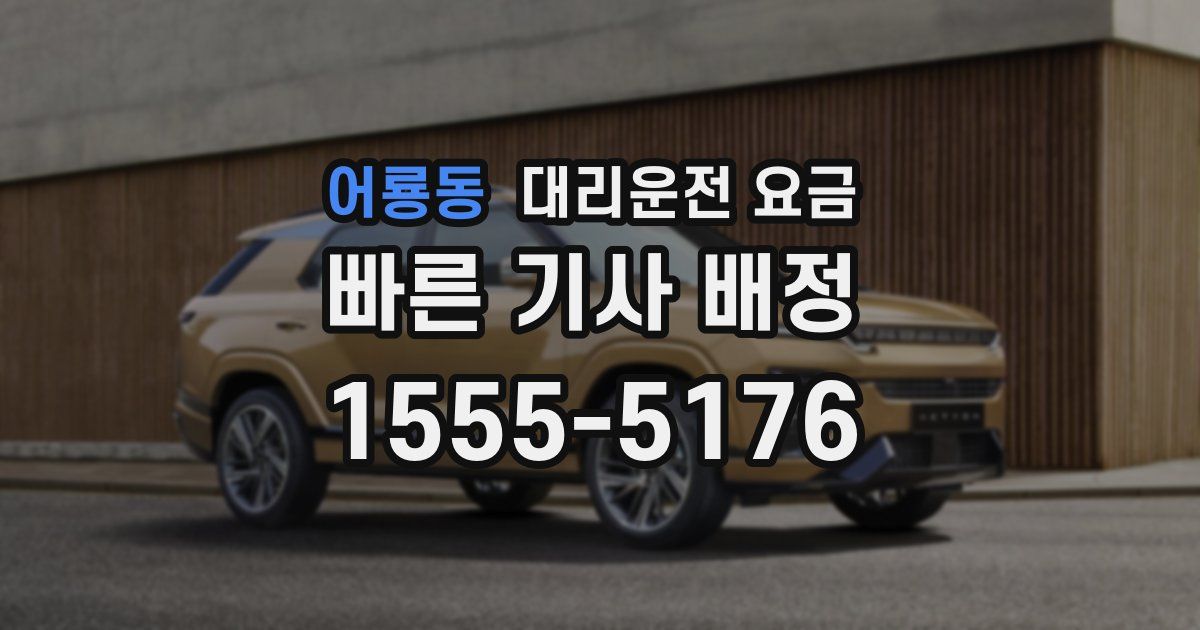 어룡동 대리운전 가격