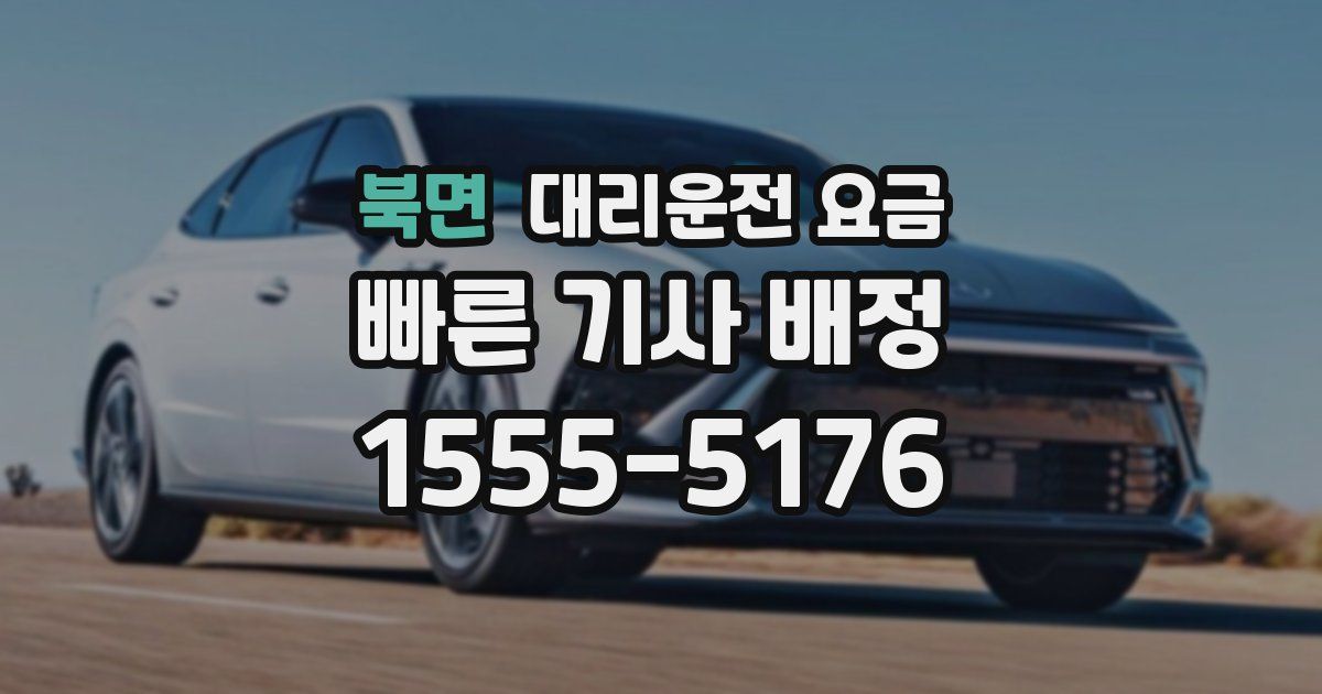 북면 대리운전 가격