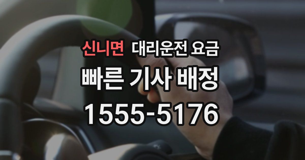 신니면 대리운전 가격