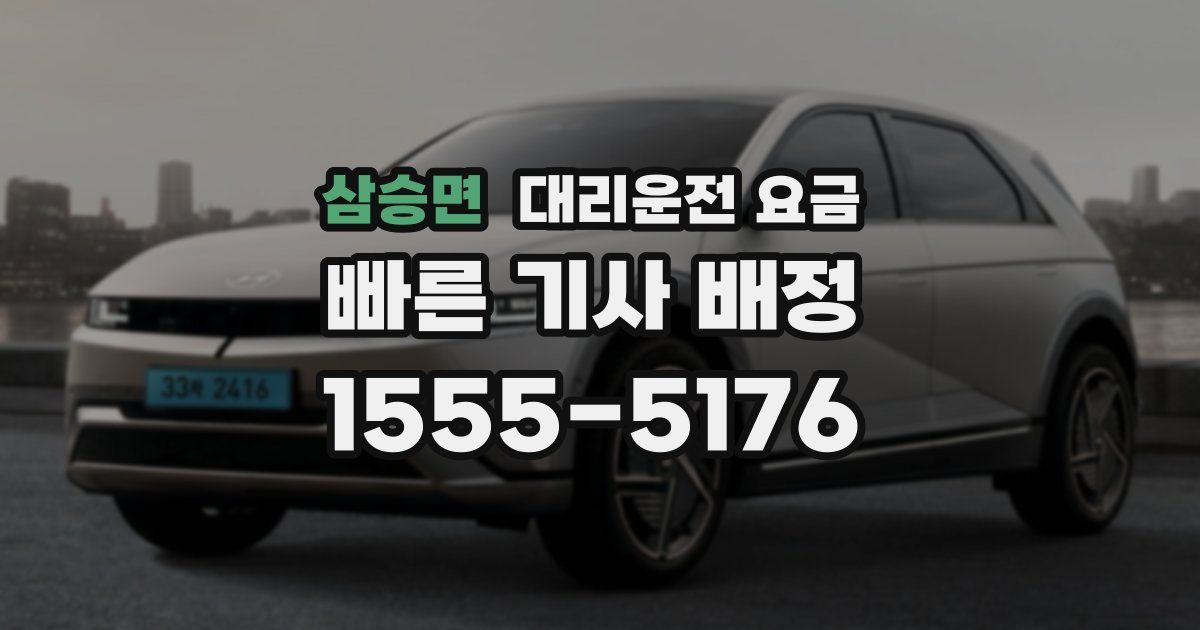 삼승면 대리운전 가격