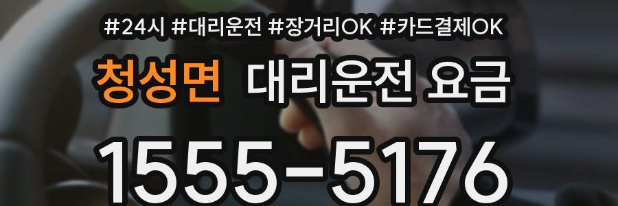 청성면 대리운전 요금