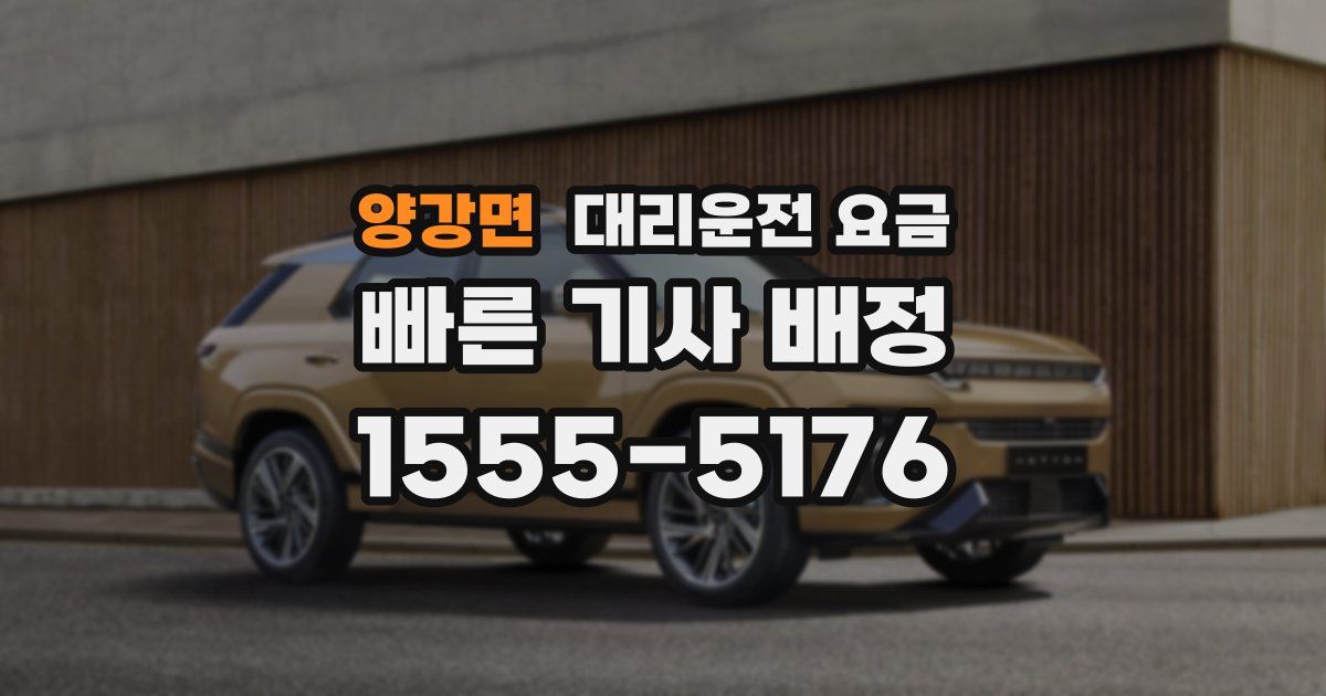 양강면 대리운전 가격