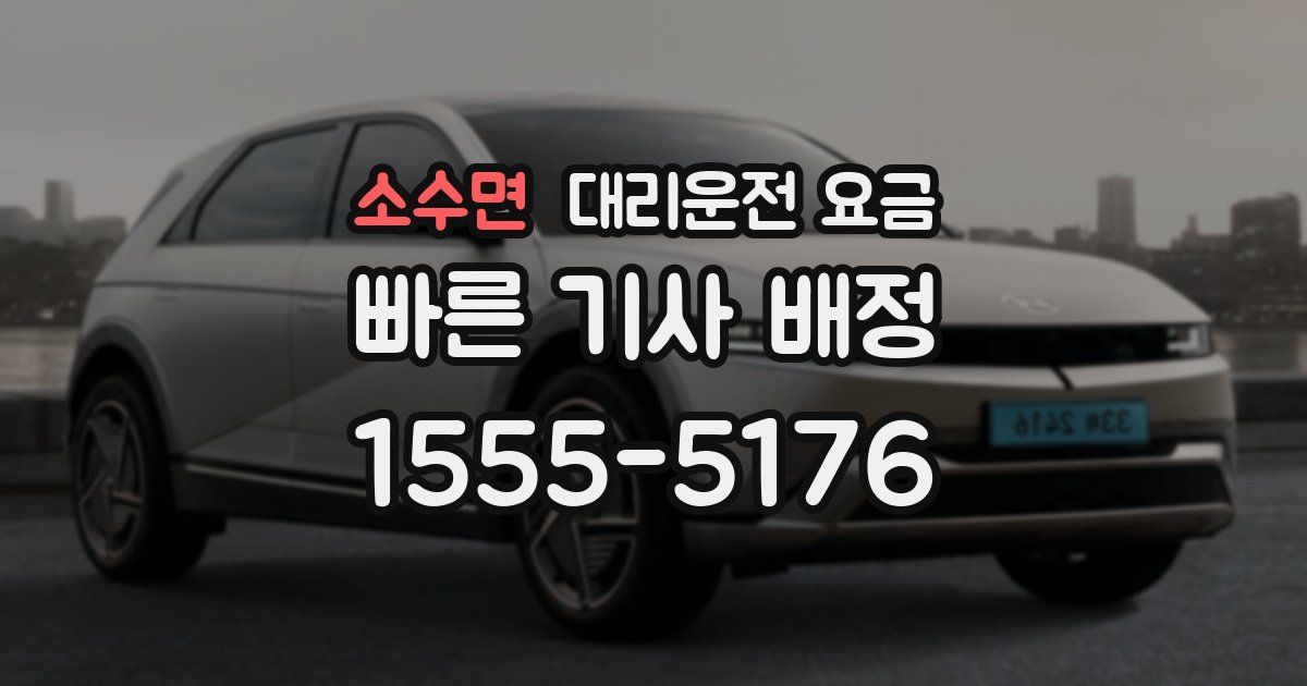 소수면 대리운전 가격