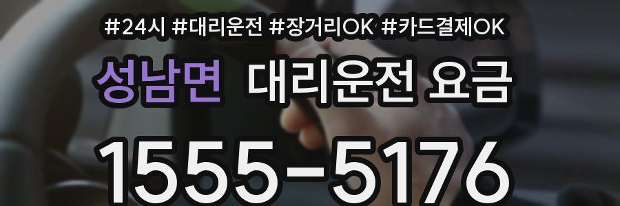 성남면 대리운전 요금