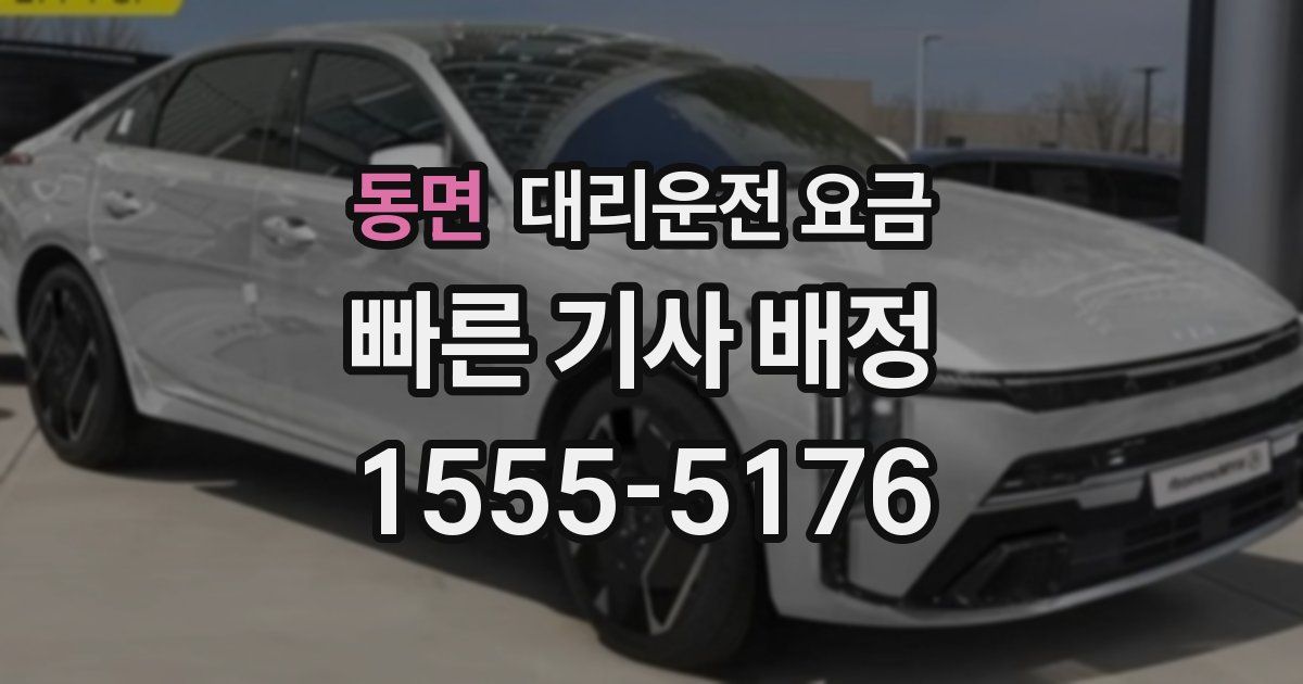 동면 대리운전 가격