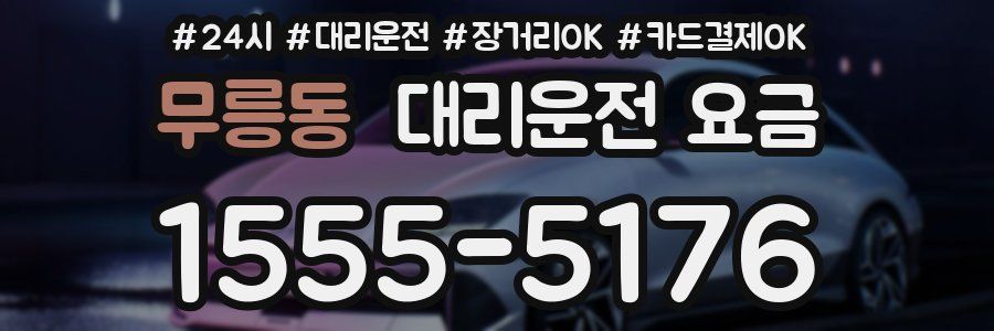 무릉동 대리운전 요금