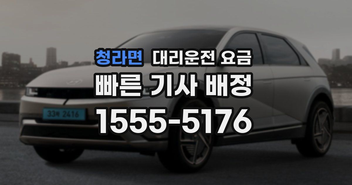 청라면 대리운전 가격