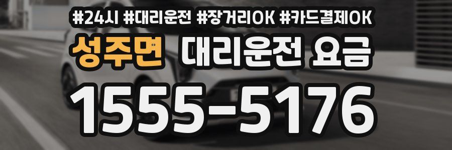 성주면 대리운전 요금
