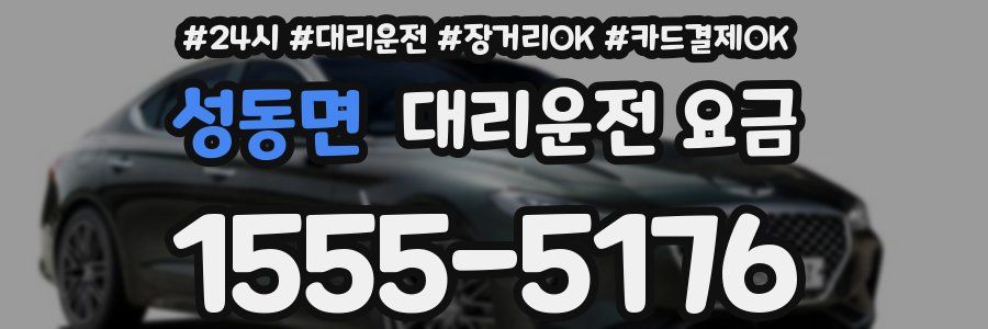 성동면 대리운전 요금