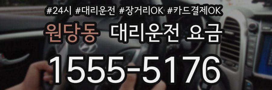원당동 대리운전 요금