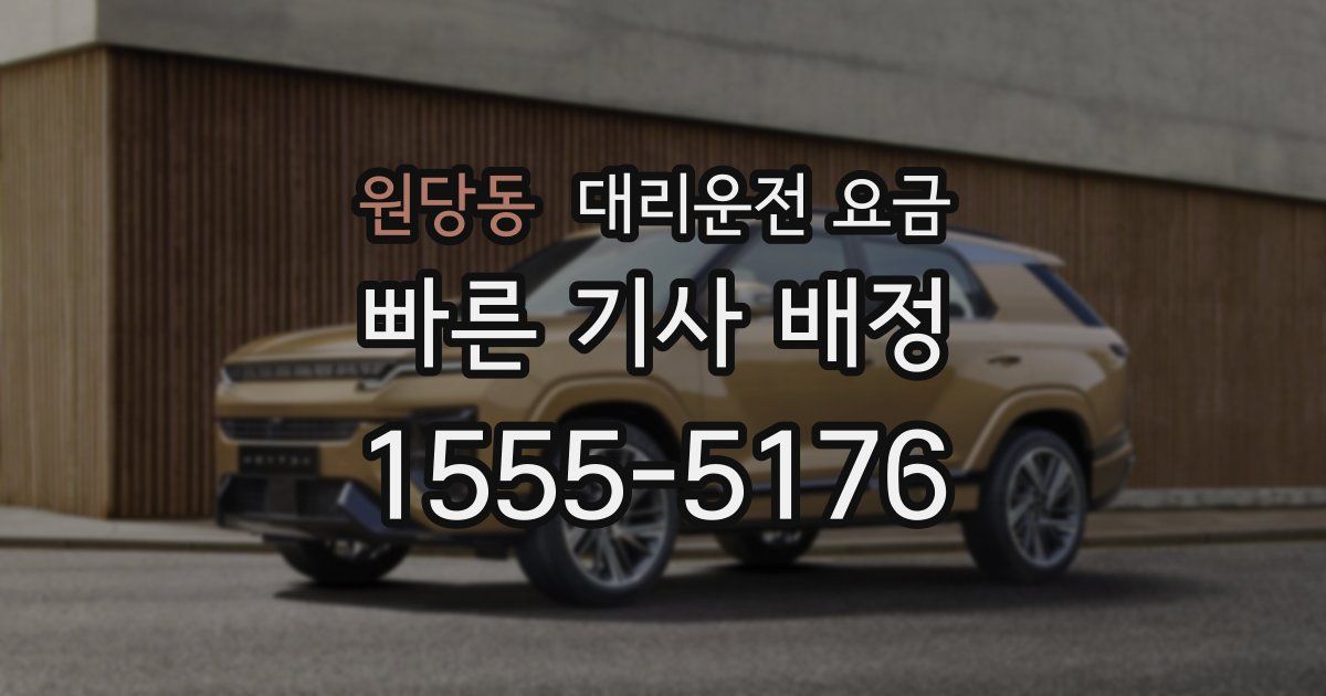 원당동 대리운전 가격