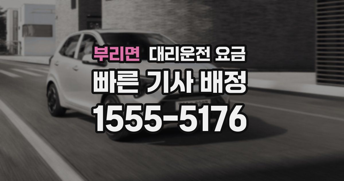 부리면 대리운전 가격