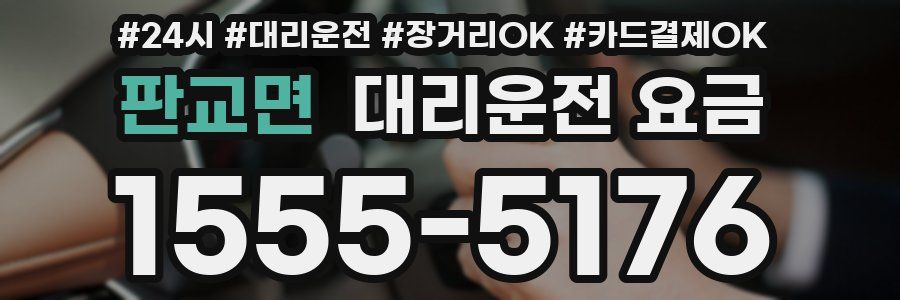 판교면 대리운전 요금