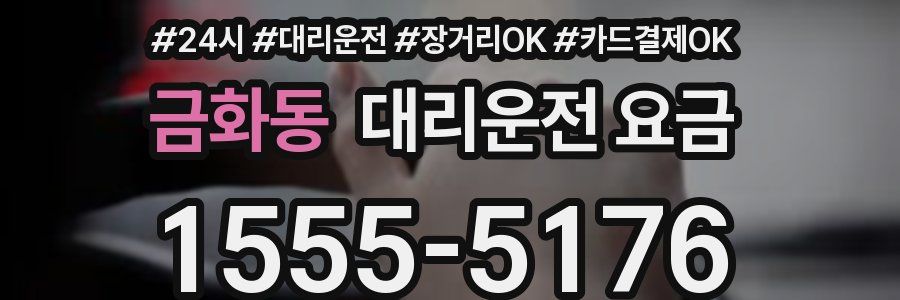 금화동 대리운전 요금