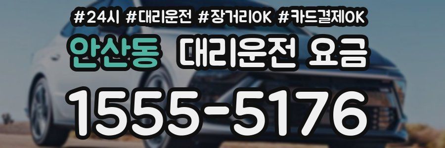 안산동 대리운전 요금