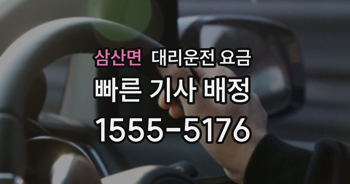 삼산면 대리운전 가격