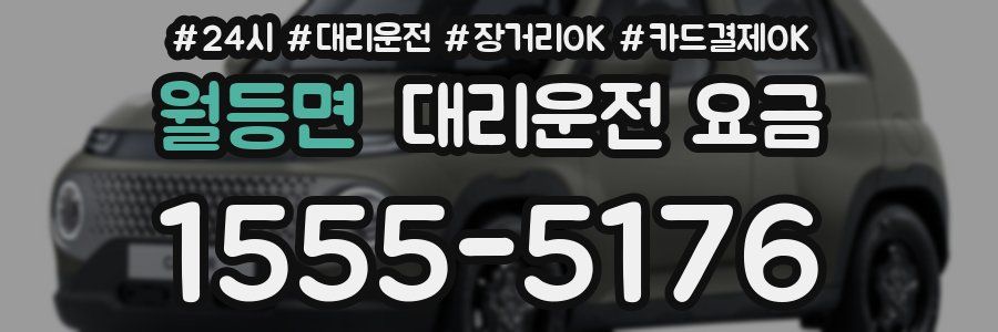 월등면 대리운전 요금