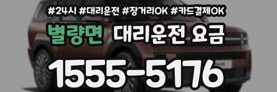 별량면 대리운전 요금