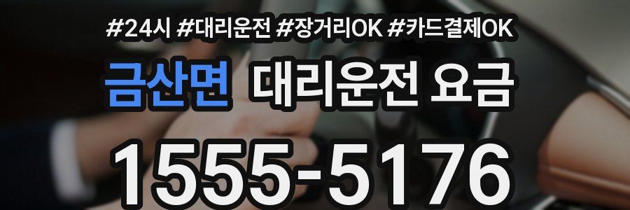 금산면 대리운전 요금