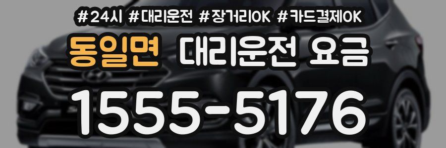 동일면 대리운전 요금