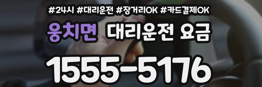 웅치면 대리운전 요금