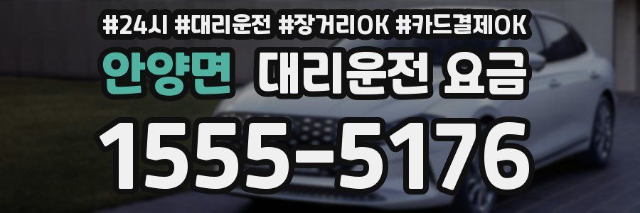 안양면 대리운전 요금