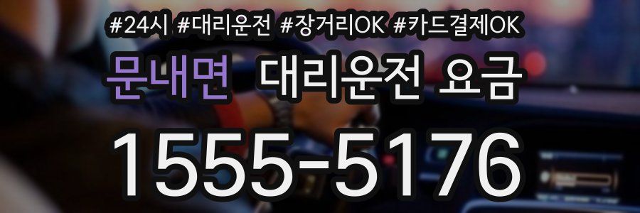 문내면 대리운전 요금