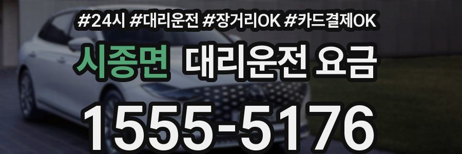 시종면 대리운전 요금