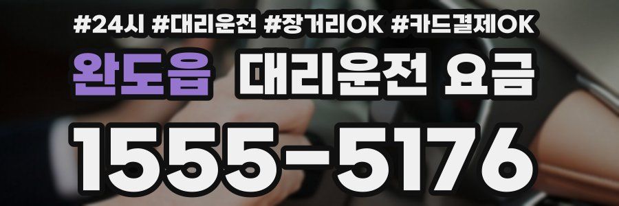 완도읍 대리운전 요금