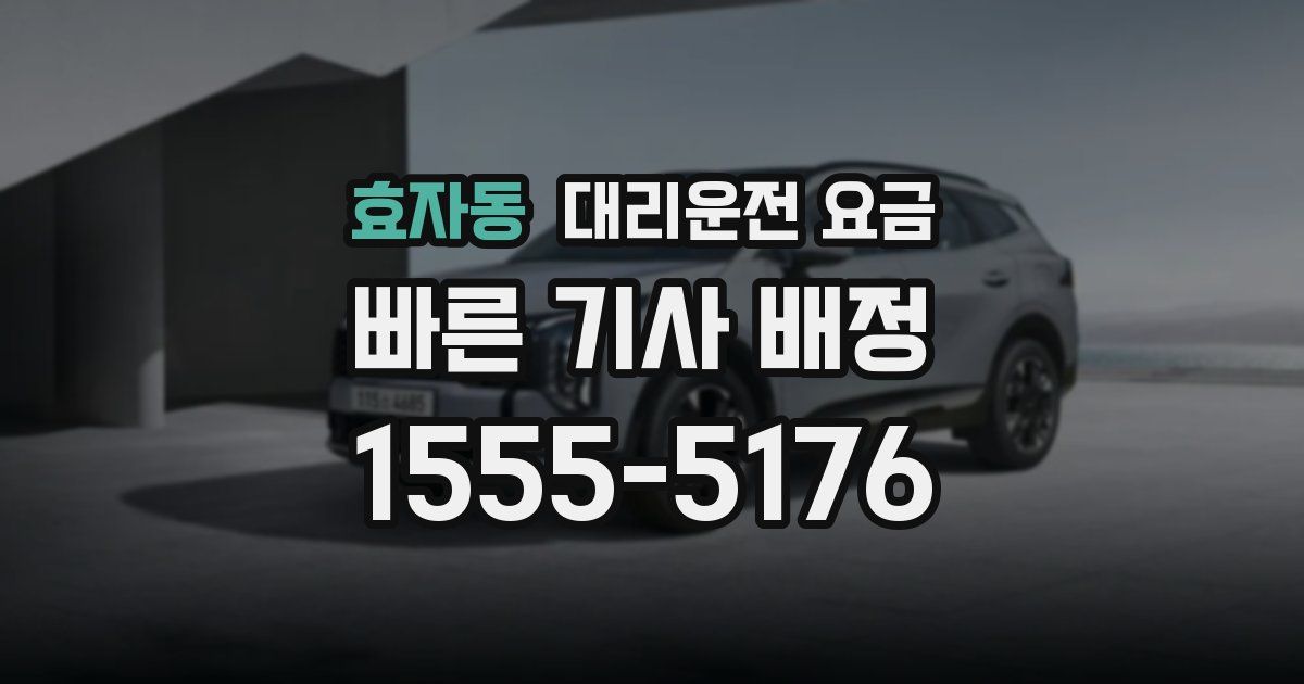 효자동 대리운전 가격