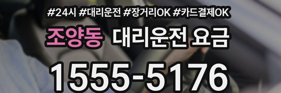 조양동 대리운전 요금