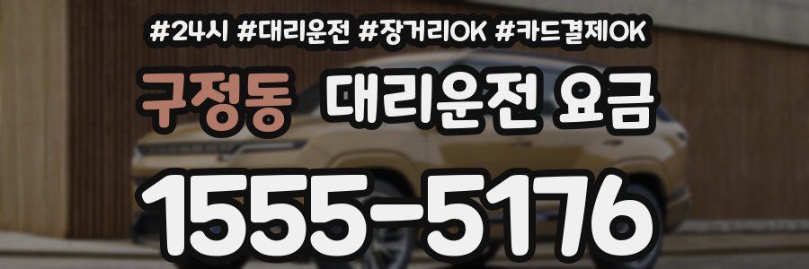 구정동 대리운전 요금