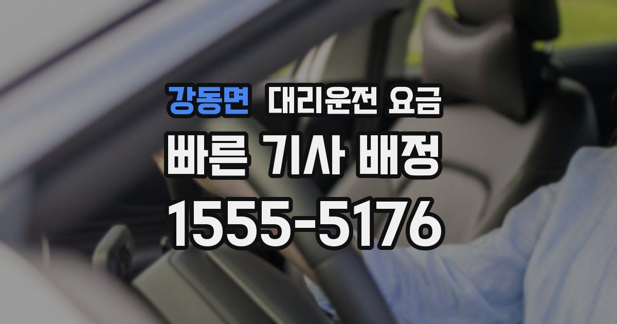 강동면 대리운전 가격