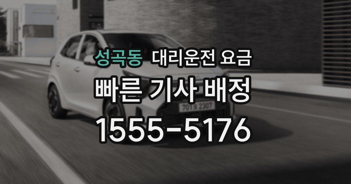 성곡동 대리운전 가격