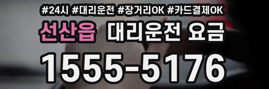 선산읍 대리운전 요금