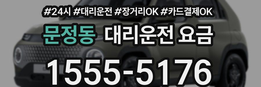 문정동 대리운전 요금