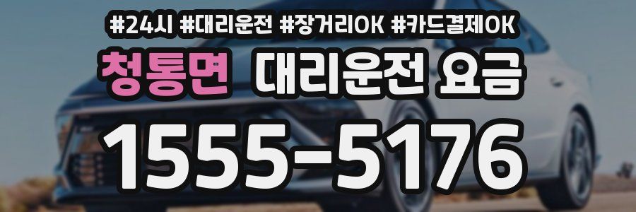 청통면 대리운전 요금