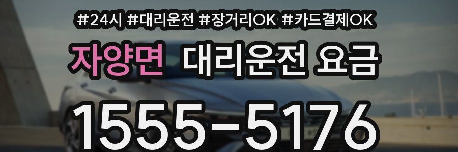 자양면 대리운전 요금