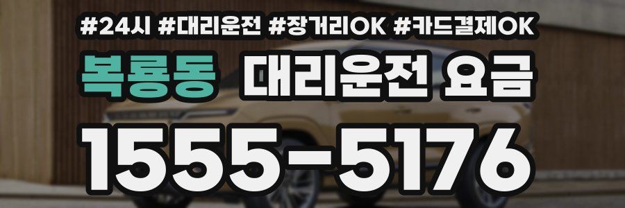 복룡동 대리운전 요금