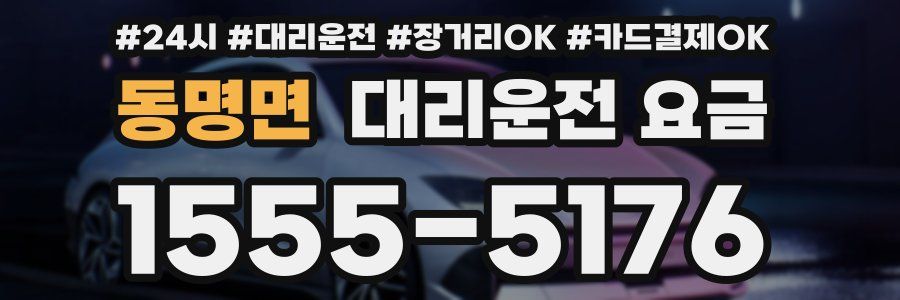 동명면 대리운전 요금