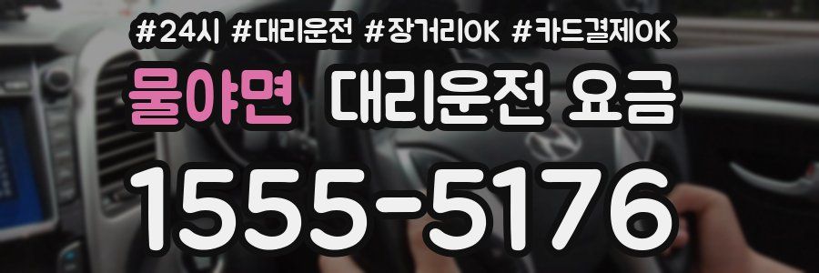 물야면 대리운전 요금