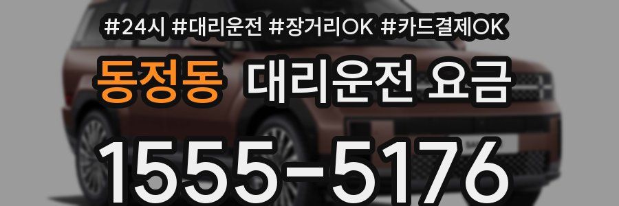 동정동 대리운전 요금