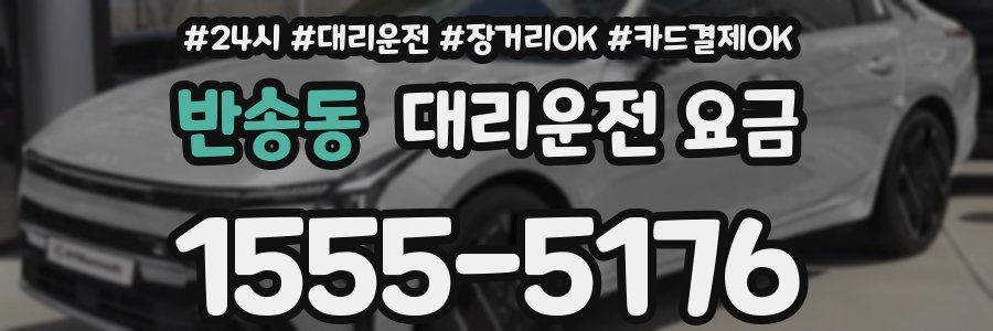 반송동 대리운전 요금