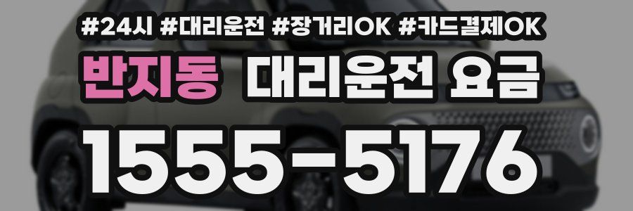 반지동 대리운전 요금