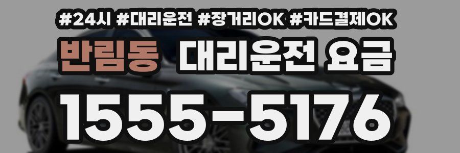 반림동 대리운전 요금
